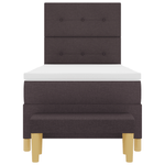 Casa si Gradina - Mobilier - Paturi si accesorii - Paturi - Pat cu somiera , cu saltea si banca maro inchis 80x200 cm, Tesatura - Infinity.ro