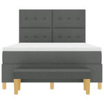 Casa si Gradina - Mobilier - Paturi si accesorii - Paturi - Pat cu saltea si banca Gri inchis 140x190 cm Tesatura - Infinity.ro
