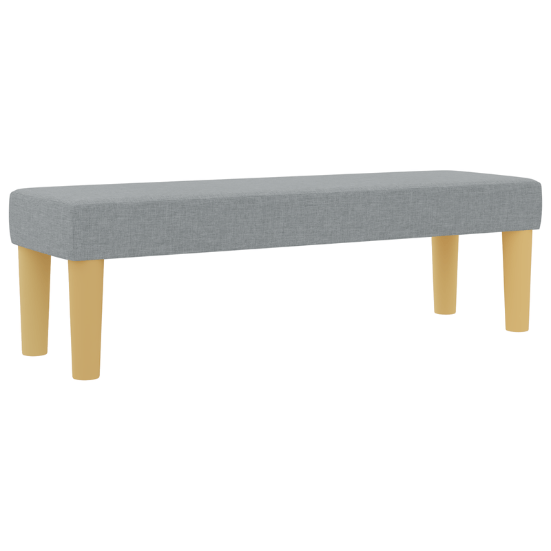 Casa si Gradina - Mobilier - Paturi si accesorii - Paturi - Pat cu arcuri , saltea si banca gri deschis 120x200 cm tesatura - Infinity.ro