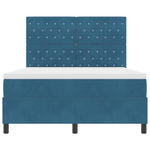 Casa si Gradina - Mobilier - Paturi si accesorii - Paturi - Pat box spring cu saltea &LED albastru inchis 140x200cm catifea - Infinity.ro