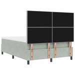 Casa si Gradina - Mobilier - Paturi si accesorii - Paturi - Pat cu suport de saltea cu saltea & banca Gri deschis 140x190 cm Catifea - Infinity.ro