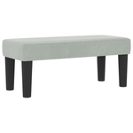 Casa si Gradina - Mobilier - Paturi si accesorii - Paturi - Pat cu arcuri cu saltea si bancuta gri deschis 80x200 cm catifea - Infinity.ro