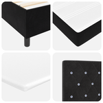 Casa si Gradina - Mobilier - Paturi si accesorii - Paturi - Pat cu arcuri cu saltea si banca Negru 90x190 cm Catifea - Infinity.ro