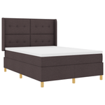 Casa si Gradina - Mobilier - Paturi si accesorii - Paturi - Pat box spring cu saltea & LED, maro inchis, 140x200 cm, textil - Infinity.ro
