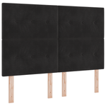 Casa si Gradina - Mobilier - Paturi si accesorii - Paturi - Pat cu spring cu saltea si bancuta neagra 140x200 cm catifea - Infinity.ro