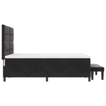 Casa si Gradina - Mobilier - Paturi si accesorii - Paturi - Pat cu spring cu saltea si bancuta neagra 140x200 cm catifea - Infinity.ro