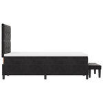 Casa si Gradina - Mobilier - Paturi si accesorii - Paturi - Pat cu arcuri cu saltea & banca neagra 120x190 cm catifea - Infinity.ro