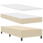 Casa si Gradina - Mobilier - Paturi si accesorii - Paturi - Pat cu arcuri cu saltea & banca crem 80x200 cm tesatura - Infinity.ro