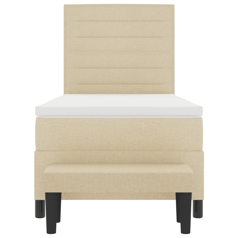 Casa si Gradina - Mobilier - Paturi si accesorii - Paturi - Pat cu arcuri cu saltea & banca crem 80x200 cm tesatura - Infinity.ro