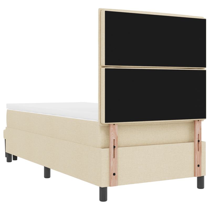 Casa si Gradina - Mobilier - Paturi si accesorii - Paturi - Pat cu arcuri cu saltea & banca crem 80x200 cm tesatura - Infinity.ro