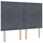 Casa si Gradina - Mobilier - Paturi si accesorii - Paturi - Pat cu Spring cu Saltea & Banca Gri Intunecat 140x200 cm Catifea - Infinity.ro