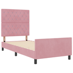 Casa si Gradina - Mobilier - Paturi si accesorii - Paturi - Cadru de pat, roz, 100x200 cm, catifea - Infinity.ro