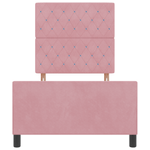 Casa si Gradina - Mobilier - Paturi si accesorii - Paturi - Cadru de pat, roz, 100x200 cm, catifea - Infinity.ro