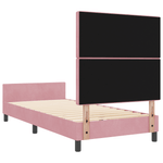 Casa si Gradina - Mobilier - Paturi si accesorii - Paturi - Cadru de pat, roz, 100x200 cm, catifea - Infinity.ro