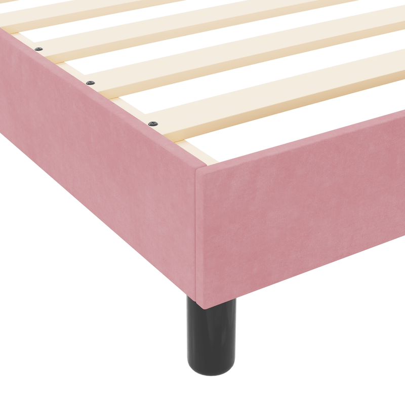 Casa si Gradina - Mobilier - Paturi si accesorii - Paturi - Cadru de pat, roz, 100x200 cm, catifea - Infinity.ro