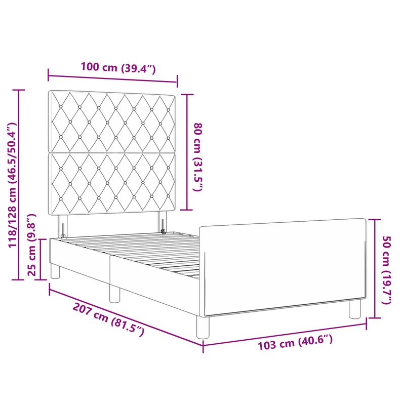 Casa si Gradina - Mobilier - Paturi si accesorii - Paturi - Cadru de pat, roz, 100x200 cm, catifea - Infinity.ro