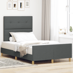Casa si Gradina - Mobilier - Paturi si accesorii - Paturi - Cadru de pat, gri inchis, 120x190 cm, textil - Infinity.ro