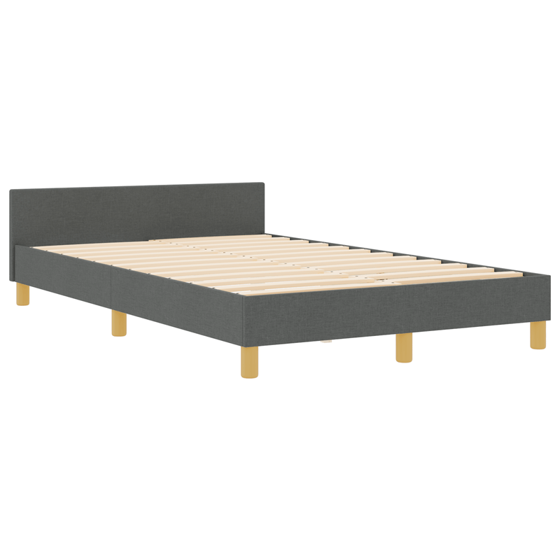Casa si Gradina - Mobilier - Paturi si accesorii - Paturi - Cadru de pat, gri inchis, 120x190 cm, textil - Infinity.ro