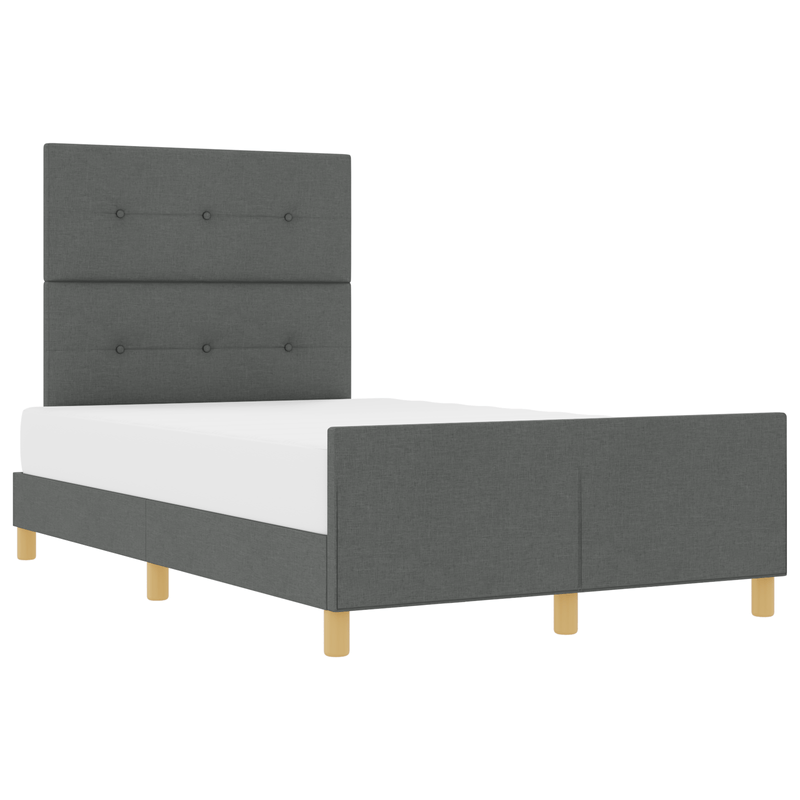 Casa si Gradina - Mobilier - Paturi si accesorii - Paturi - Cadru de pat, gri inchis, 120x190 cm, textil - Infinity.ro