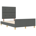 Casa si Gradina - Mobilier - Paturi si accesorii - Paturi - Cadru de pat, gri inchis, 120x190 cm, textil - Infinity.ro