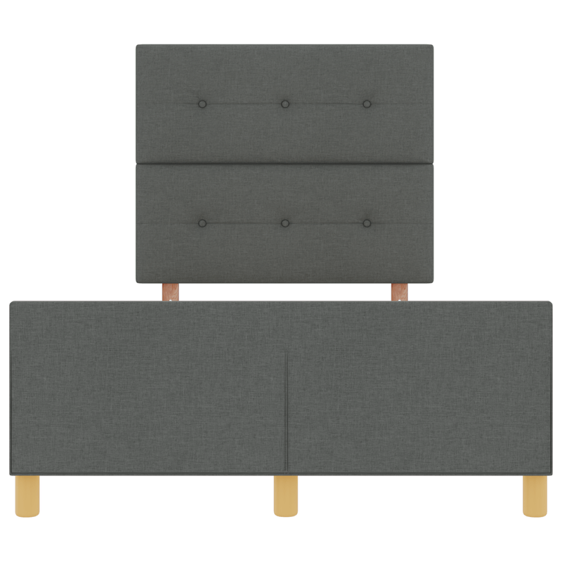 Casa si Gradina - Mobilier - Paturi si accesorii - Paturi - Cadru de pat, gri inchis, 120x190 cm, textil - Infinity.ro