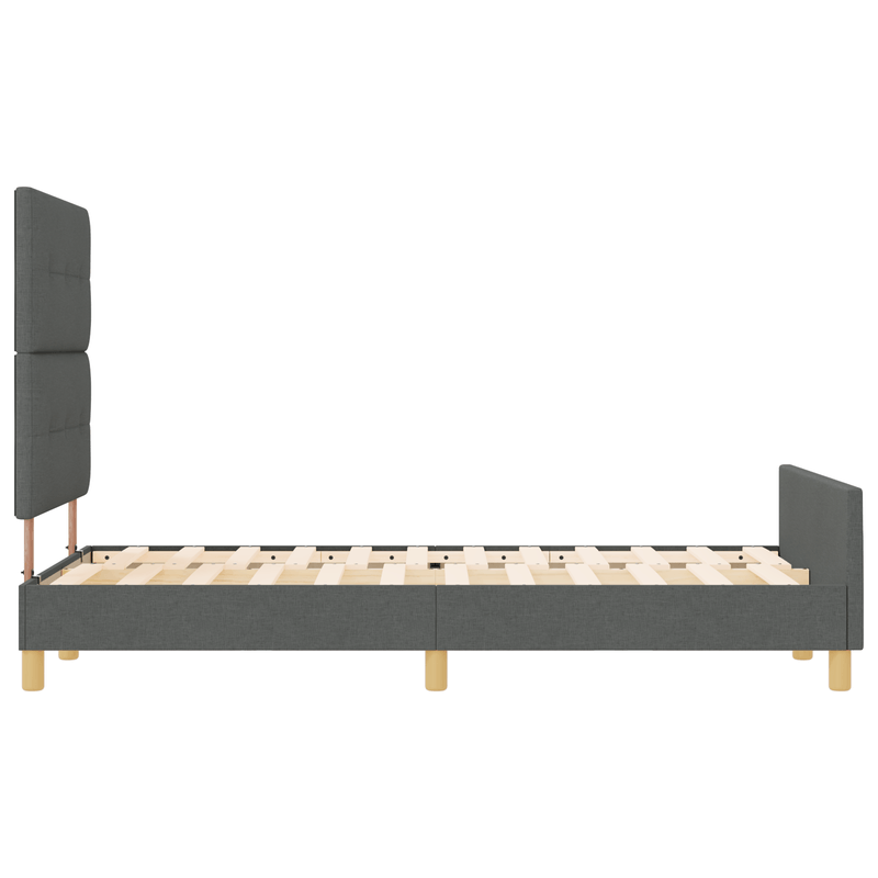 Casa si Gradina - Mobilier - Paturi si accesorii - Paturi - Cadru de pat, gri inchis, 120x190 cm, textil - Infinity.ro