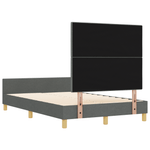 Casa si Gradina - Mobilier - Paturi si accesorii - Paturi - Cadru de pat, gri inchis, 120x190 cm, textil - Infinity.ro