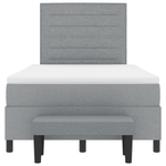 Casa si Gradina - Mobilier - Paturi si accesorii - Paturi - Pat cu arcuri cu saltea si bancuta gri deschis 120x190 cm material textil - Infinity.ro