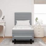 Casa si Gradina - Mobilier - Paturi si accesorii - Paturi - Pat cu arcuri cu Saltea & Banca Gri deschis 80x200 cm Tesatura - Infinity.ro