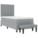 Casa si Gradina - Mobilier - Paturi si accesorii - Paturi - Pat cu arcuri cu Saltea & Banca Gri deschis 80x200 cm Tesatura - Infinity.ro