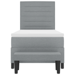 Casa si Gradina - Mobilier - Paturi si accesorii - Paturi - Pat cu arcuri cu Saltea & Banca Gri deschis 80x200 cm Tesatura - Infinity.ro