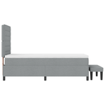 Casa si Gradina - Mobilier - Paturi si accesorii - Paturi - Pat cu arcuri cu Saltea & Banca Gri deschis 80x200 cm Tesatura - Infinity.ro