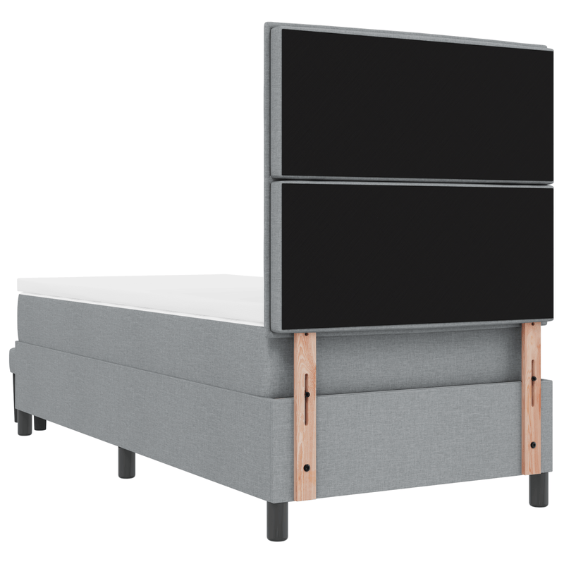 Casa si Gradina - Mobilier - Paturi si accesorii - Paturi - Pat cu arcuri cu Saltea & Banca Gri deschis 80x200 cm Tesatura - Infinity.ro