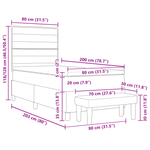 Casa si Gradina - Mobilier - Paturi si accesorii - Paturi - Pat cu arcuri cu Saltea & Banca Gri deschis 80x200 cm Tesatura - Infinity.ro