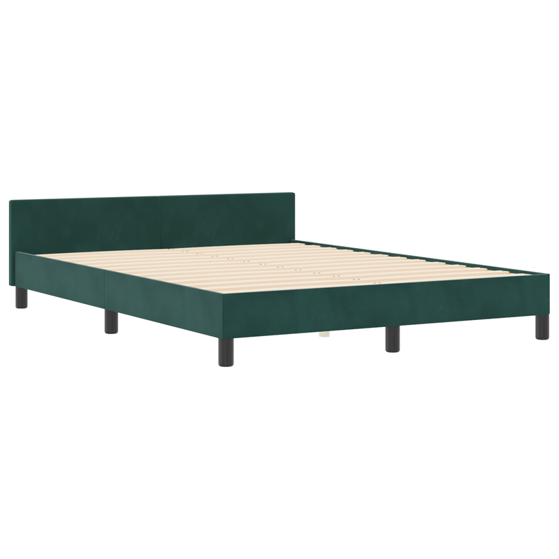 Casa si Gradina - Mobilier - Paturi si accesorii - Paturi - Cadru de pat, verde inchis, 140x200 cm, catifea - Infinity.ro