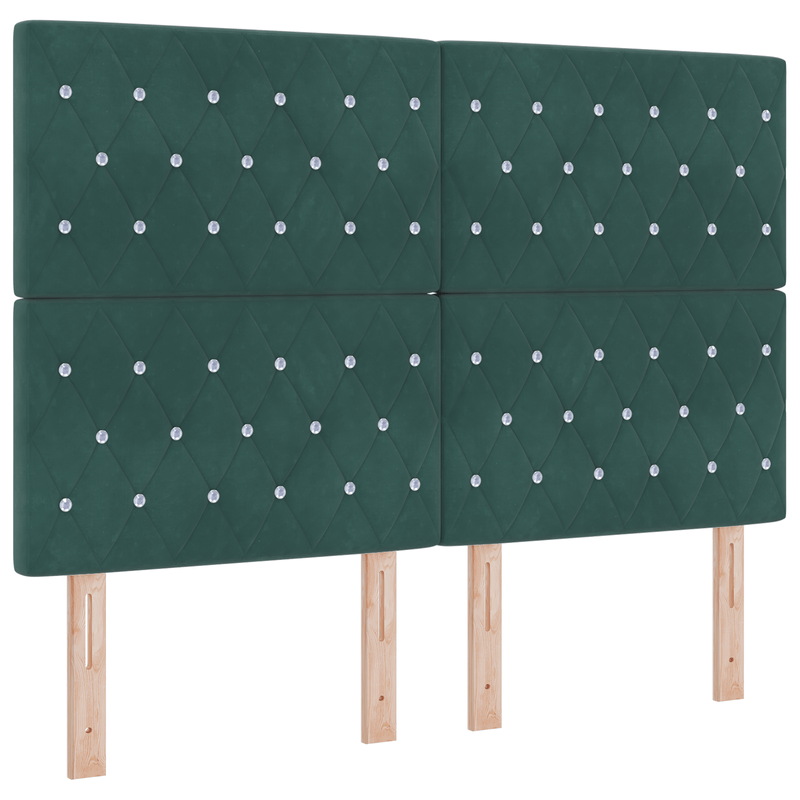 Casa si Gradina - Mobilier - Paturi si accesorii - Paturi - Cadru de pat, verde inchis, 140x200 cm, catifea - Infinity.ro