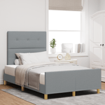 Casa si Gradina - Mobilier - Paturi si accesorii - Paturi - Cadru de pat, gri deschis, 120x200 cm, textil - Infinity.ro