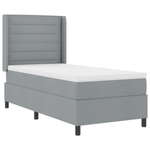 Casa si Gradina - Mobilier - Paturi si accesorii - Paturi - Pat box spring cu saltea & LED, gri deschis, 80x200 cm, textil - Infinity.ro