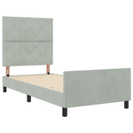 Casa si Gradina - Mobilier - Paturi si accesorii - Paturi - Cadru de pat, gri deschis, 100x200 cm, catifea - Infinity.ro