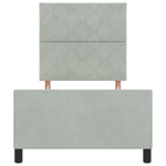 Casa si Gradina - Mobilier - Paturi si accesorii - Paturi - Cadru de pat, gri deschis, 100x200 cm, catifea - Infinity.ro