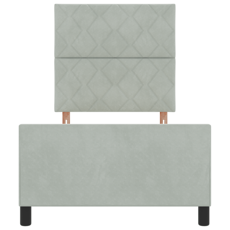 Casa si Gradina - Mobilier - Paturi si accesorii - Paturi - Cadru de pat, gri deschis, 100x200 cm, catifea - Infinity.ro