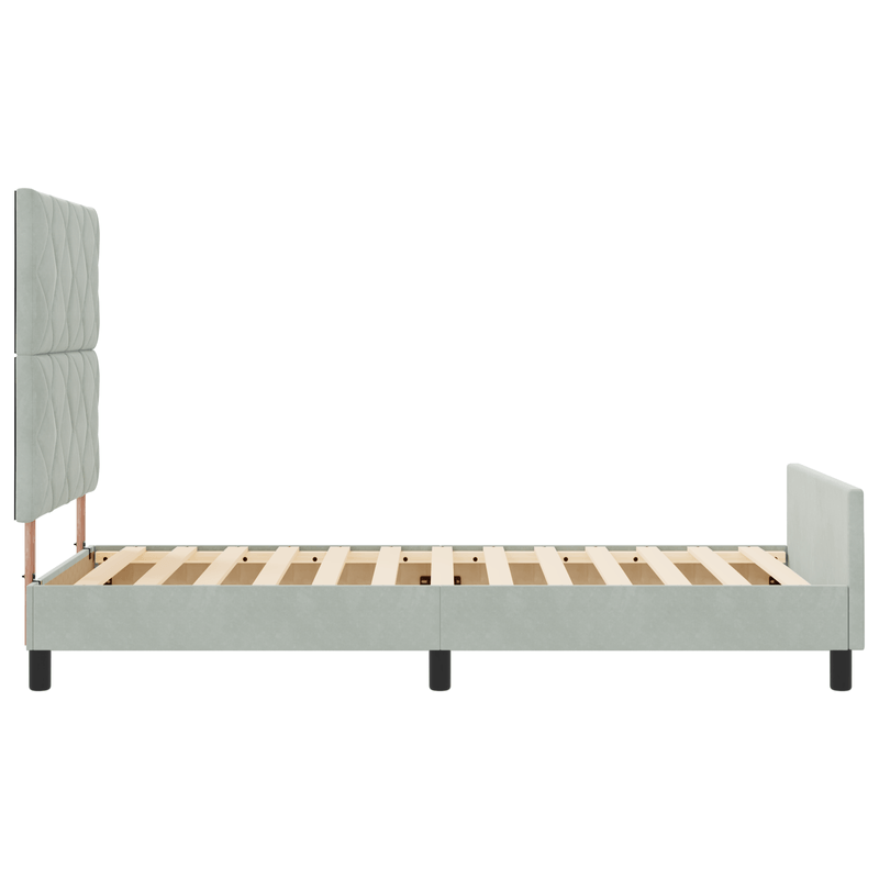 Casa si Gradina - Mobilier - Paturi si accesorii - Paturi - Cadru de pat, gri deschis, 100x200 cm, catifea - Infinity.ro