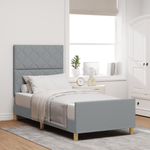 Casa si Gradina - Mobilier - Paturi si accesorii - Paturi - Cadru de pat, gri deschis, 90x200 cm, textil - Infinity.ro