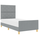 Casa si Gradina - Mobilier - Paturi si accesorii - Paturi - Cadru de pat, gri deschis, 90x200 cm, textil - Infinity.ro