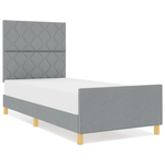Casa si Gradina - Mobilier - Paturi si accesorii - Paturi - Cadru de pat, gri deschis, 90x200 cm, textil - Infinity.ro