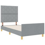 Casa si Gradina - Mobilier - Paturi si accesorii - Paturi - Cadru de pat, gri deschis, 90x200 cm, textil - Infinity.ro