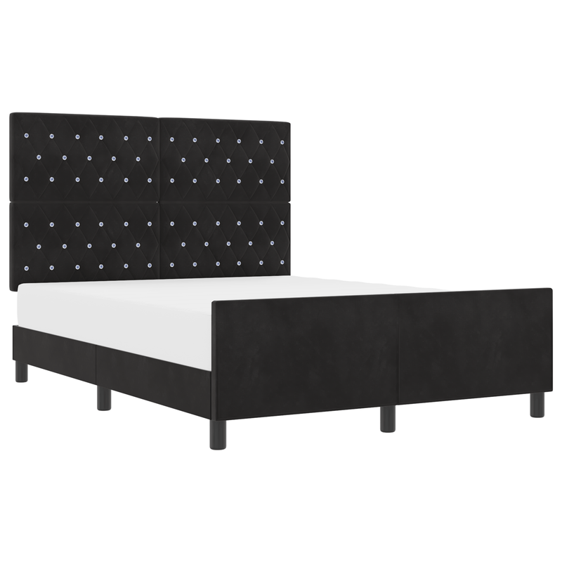 Casa si Gradina - Mobilier - Paturi si accesorii - Paturi - Cadru de pat, negru, 160x200 cm, catifea - Infinity.ro