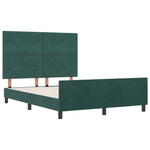 Casa si Gradina - Mobilier - Paturi si accesorii - Paturi - Cadru de pat, verde inchis, 140x190 cm, catifea - Infinity.ro