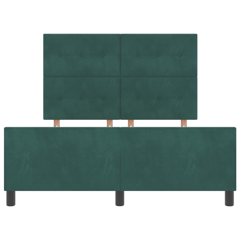 Casa si Gradina - Mobilier - Paturi si accesorii - Paturi - Cadru de pat, verde inchis, 140x190 cm, catifea - Infinity.ro