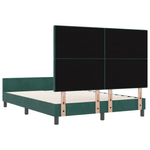 Casa si Gradina - Mobilier - Paturi si accesorii - Paturi - Cadru de pat, verde inchis, 140x190 cm, catifea - Infinity.ro